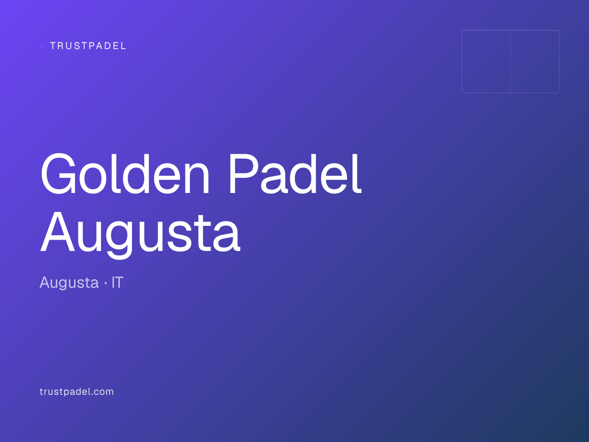 Golden Padel Augusta padel club