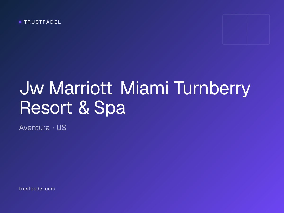 Jw Marriott Miami Turnberry Resort & Spa padel club