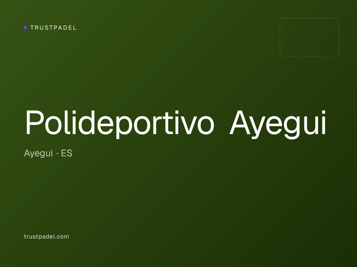 Polideportivo Ayegui padel club