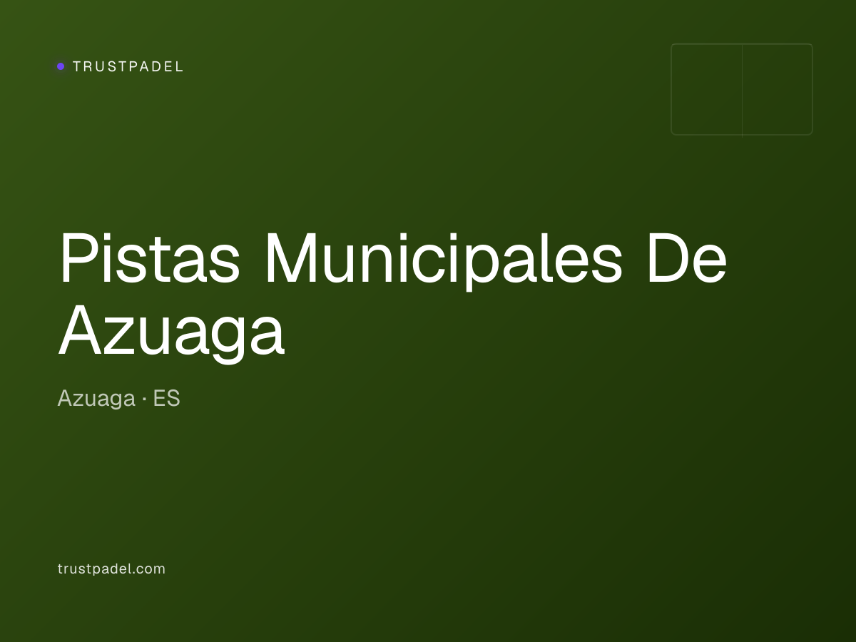 Pistas Municipales De Azuaga padel club