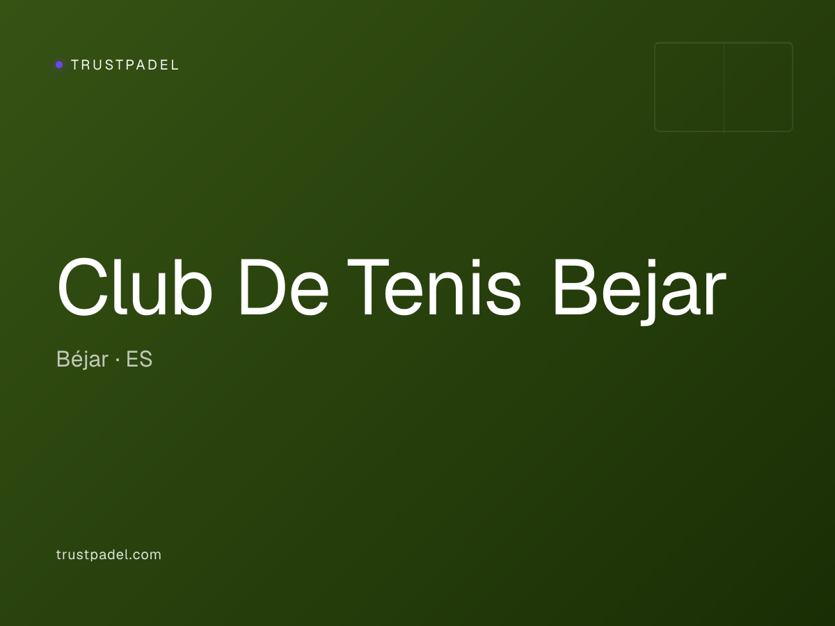 Club De Tenis Bejar padel club