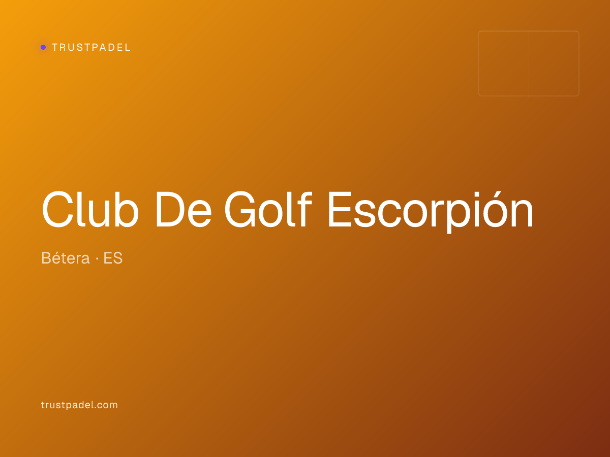 Club De Golf Escorpión padel club
