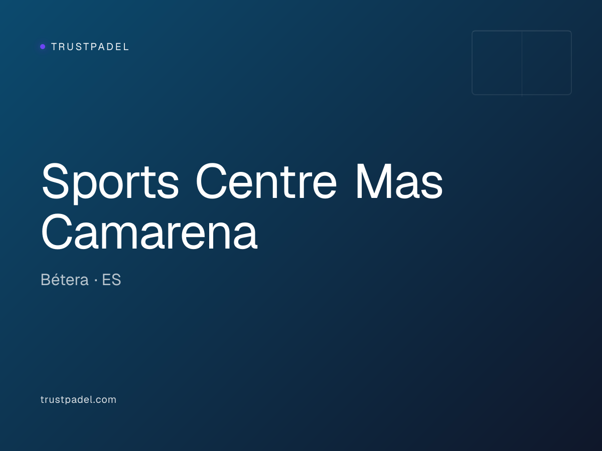 Sports Centre Mas Camarena padel club