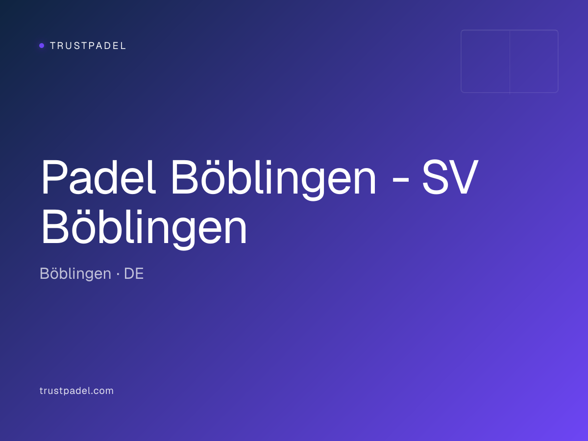 Padel Böblingen - SV Böblingen padel club