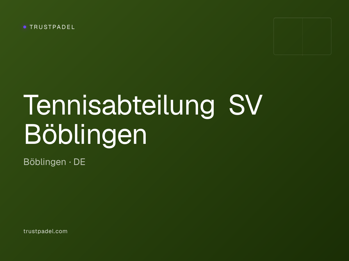 Tennisabteilung SV Böblingen padel club