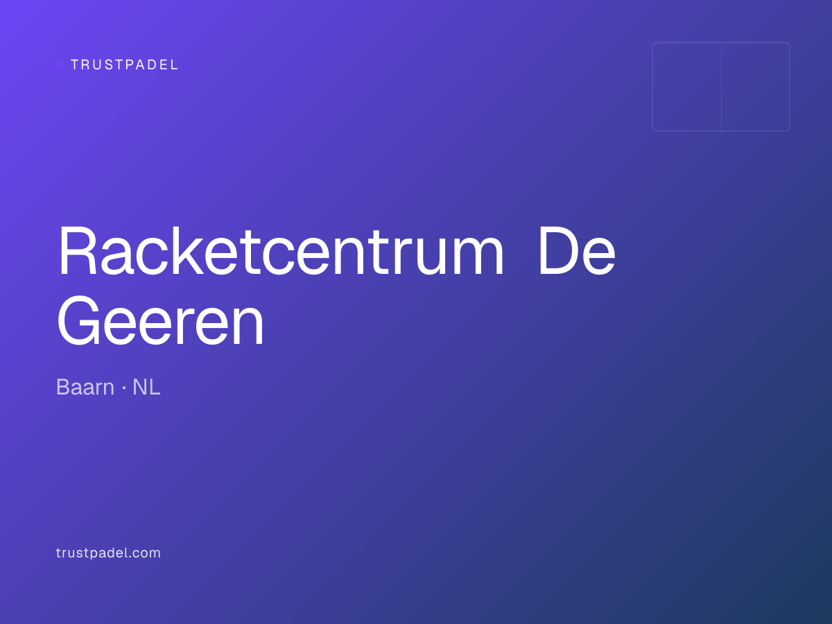 Racketcentrum De Geeren padel club