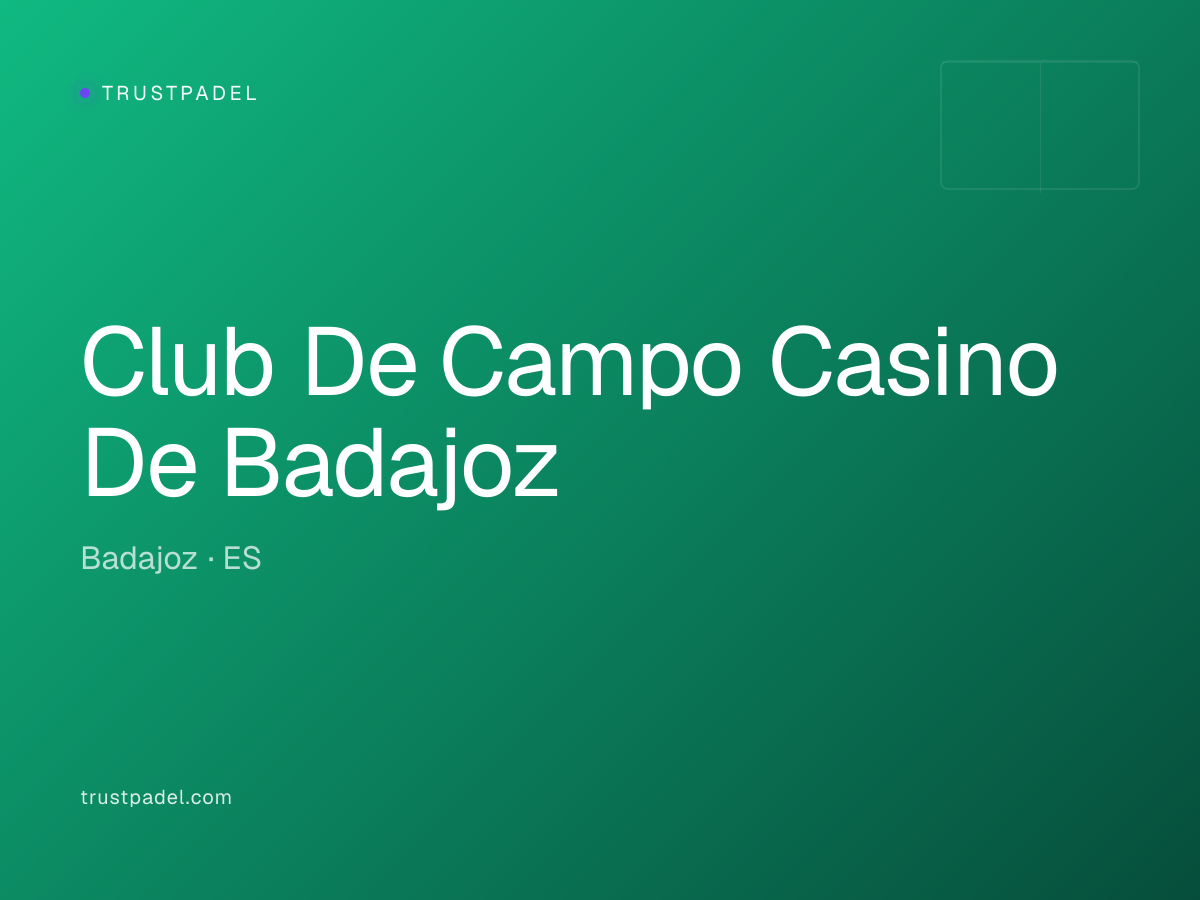 Club De Campo Casino De Badajoz padel club