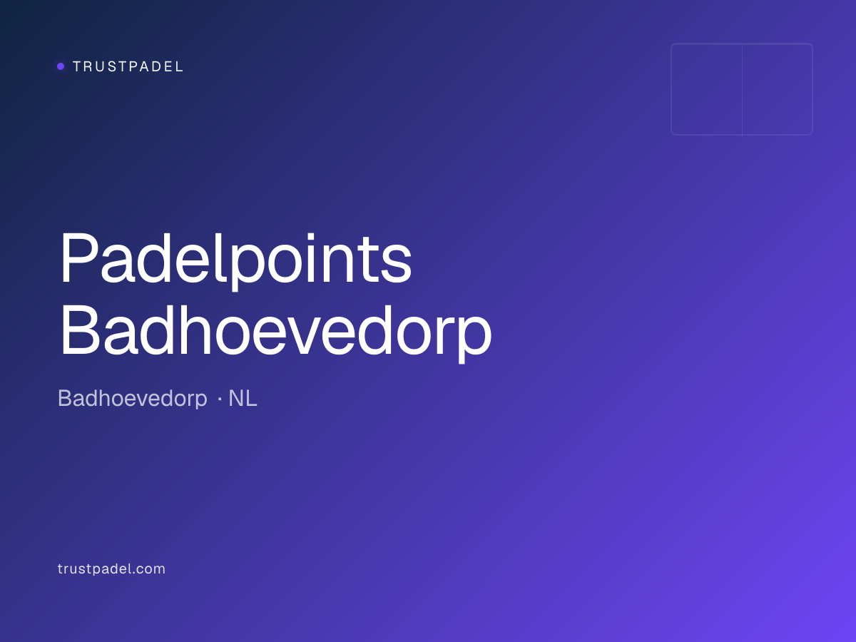 Padelpoints Badhoevedorp padel club