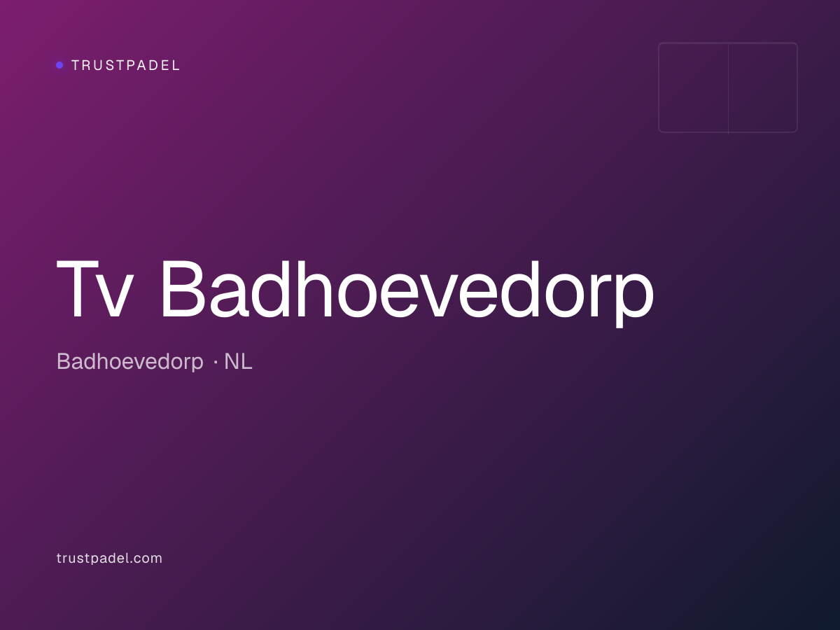 Tv Badhoevedorp padel club