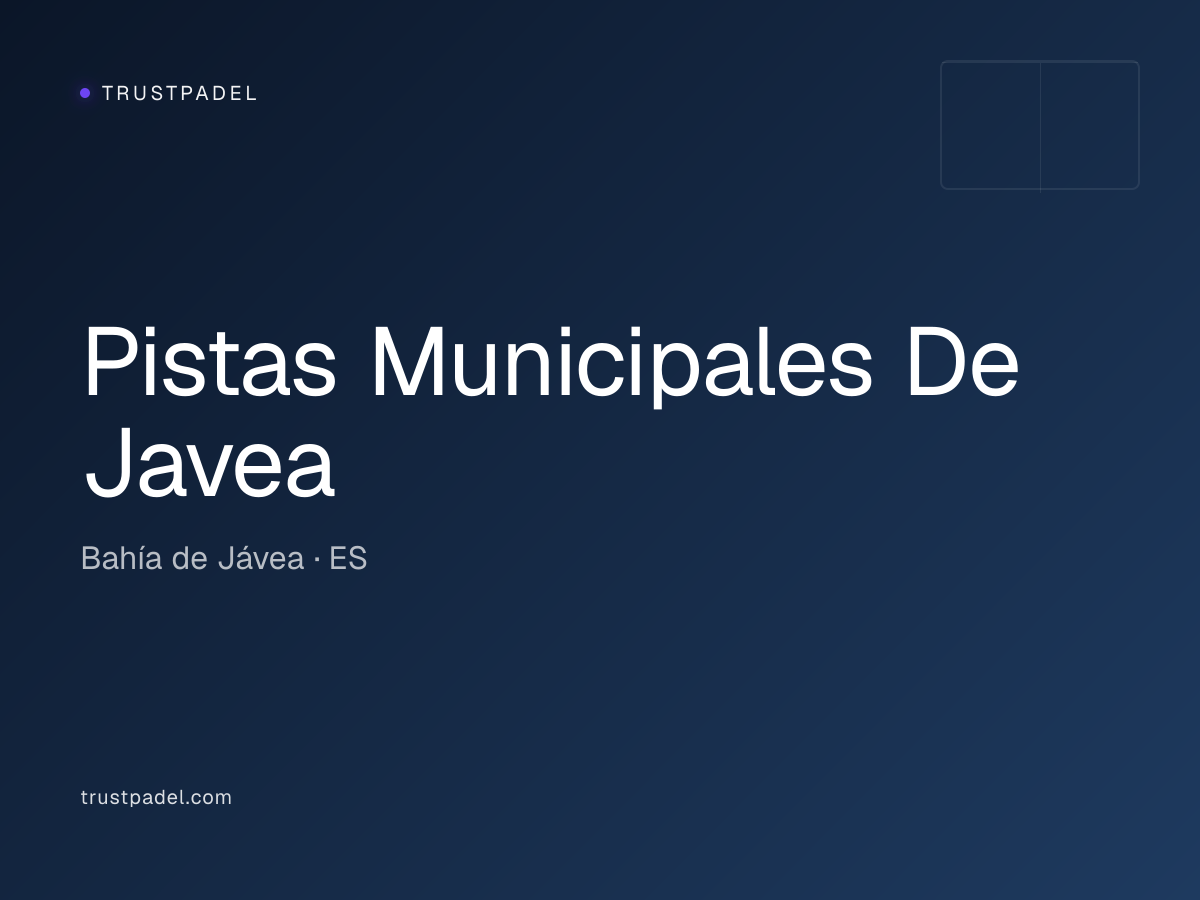 Pistas Municipales De Javea padel club