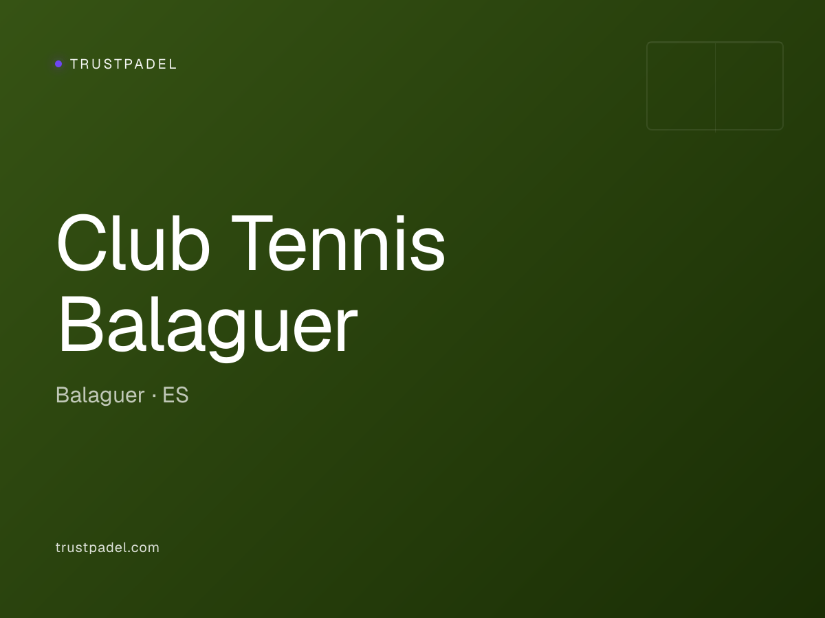 Club Tennis Balaguer padel club