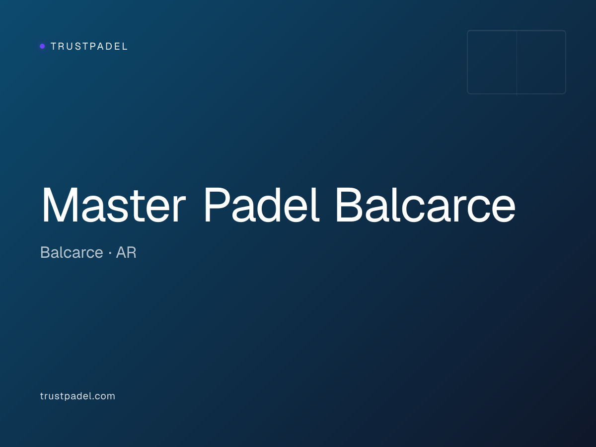 Master Padel Balcarce padel club
