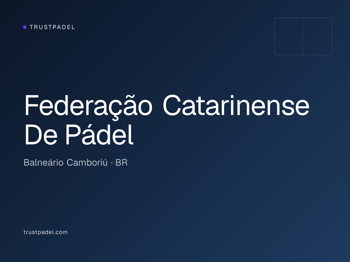 Federação Catarinense De Pádel padel club