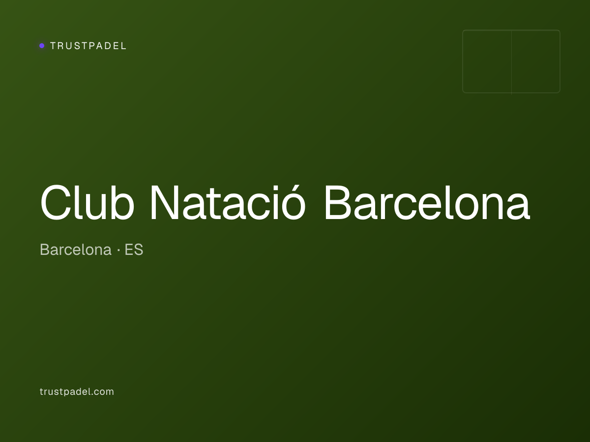 Club Natació Barcelona padel club