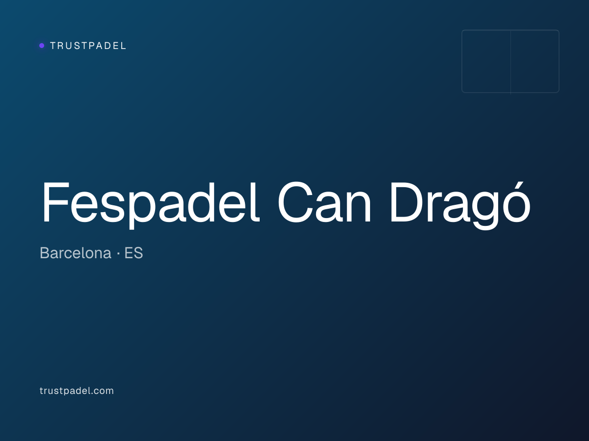 Fespadel Can Dragó padel club