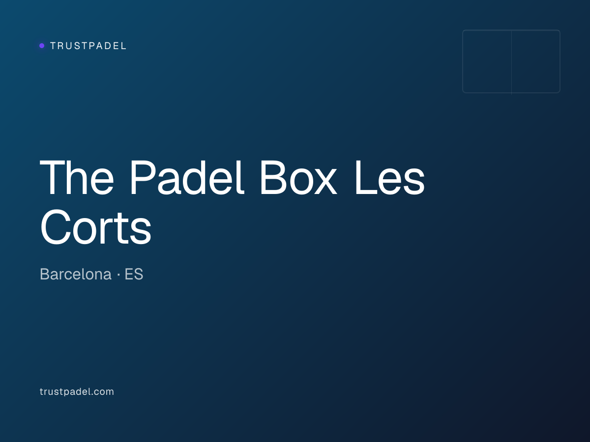 The Padel Box Les Corts padel club