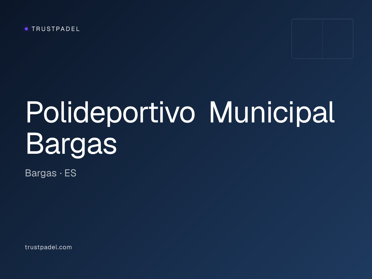 Polideportivo Municipal Bargas padel club