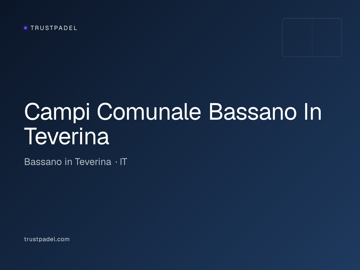 Campi Comunale Bassano In Teverina padel club