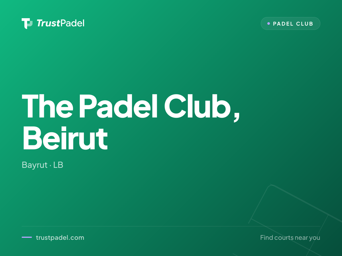 The Padel Club, Beirut padel club
