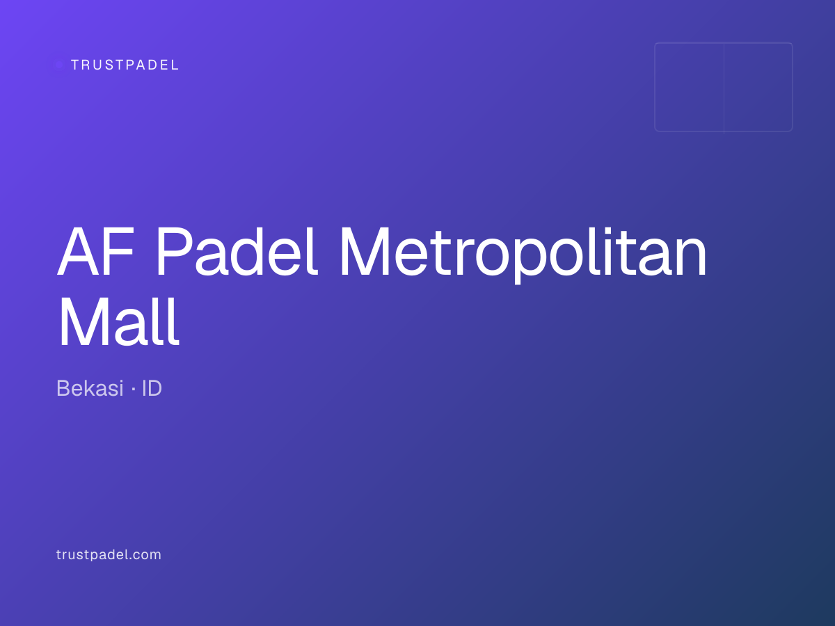 AF Padel Metropolitan Mall padel club