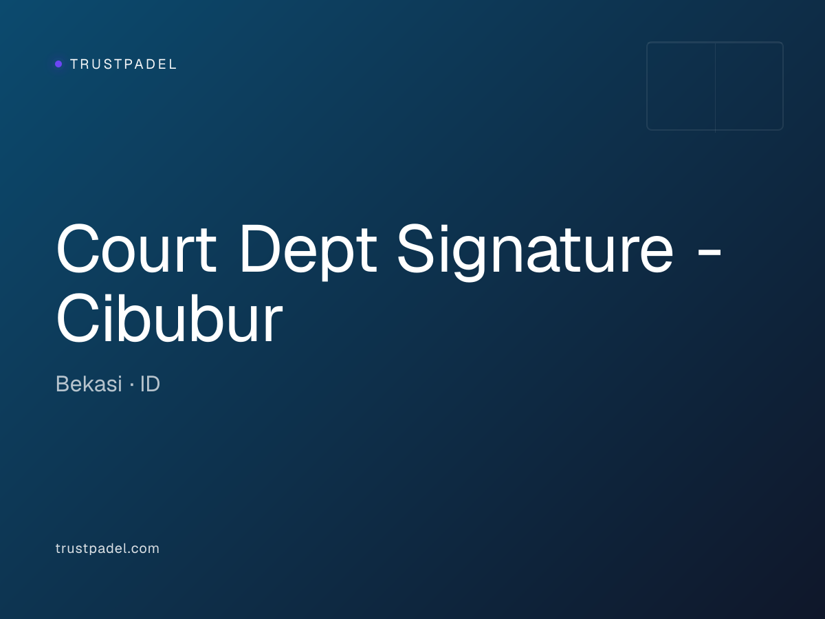 Court Dept Signature - Cibubur padel club