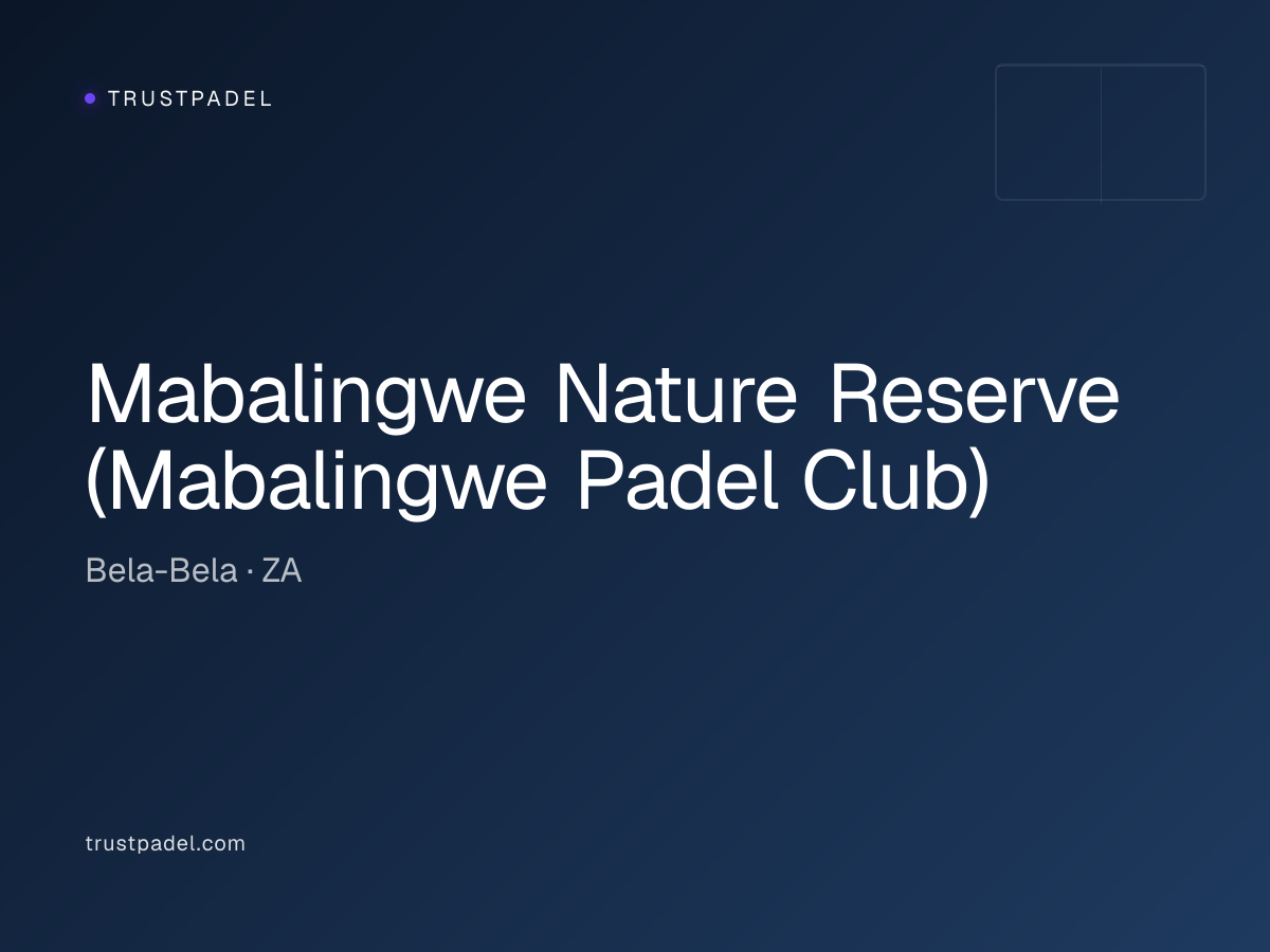 Mabalingwe Nature Reserve (Mabalingwe Padel Club) padel club