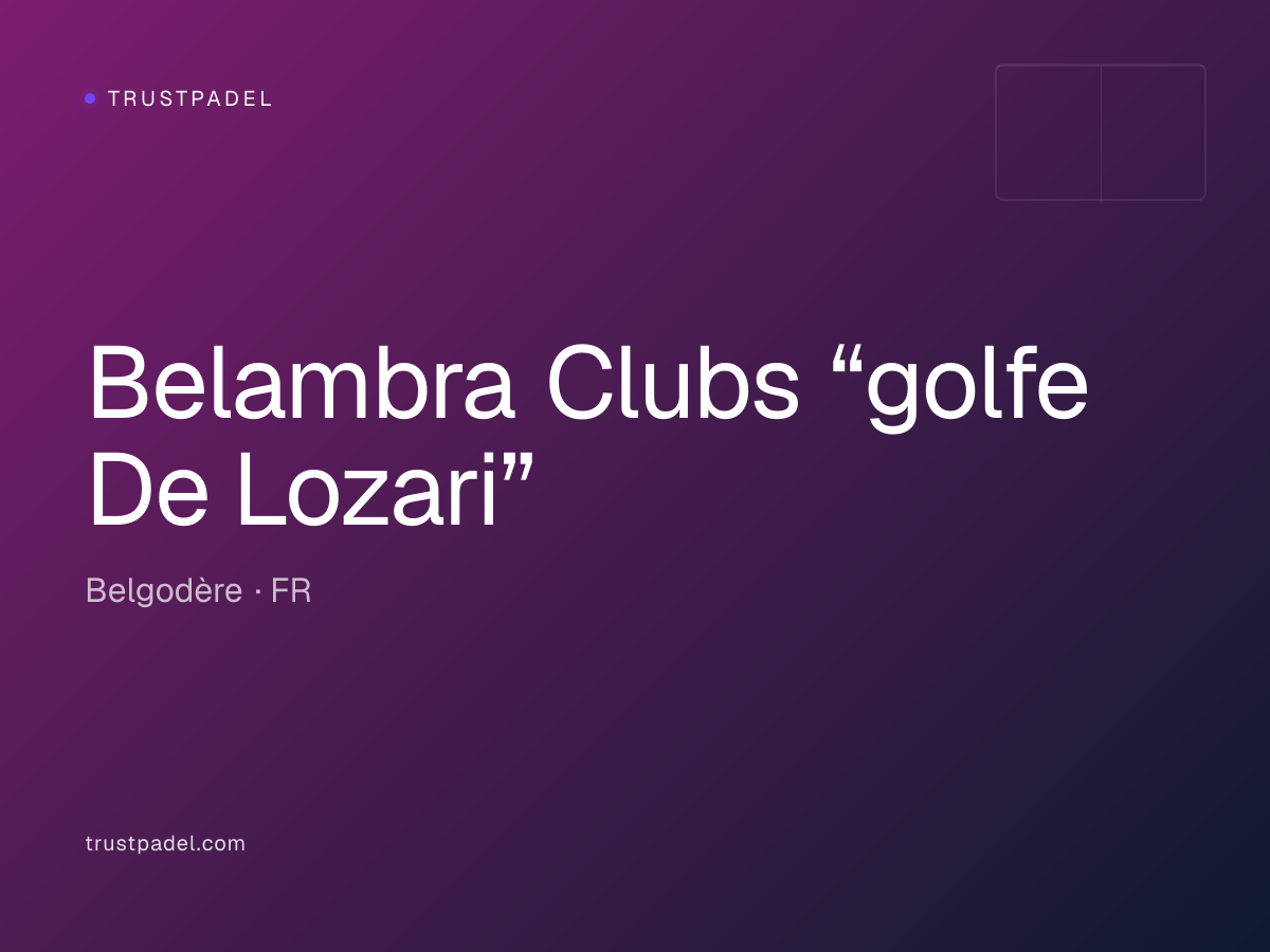 Belambra Clubs “golfe De Lozari” padel club