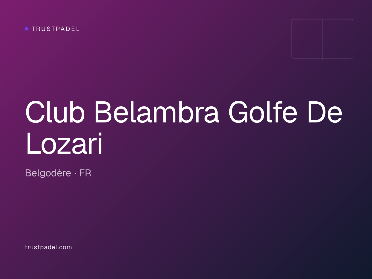 Club Belambra Golfe De Lozari padel club