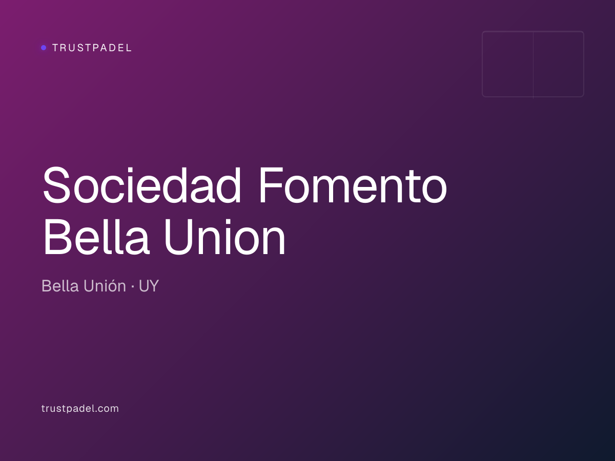 Sociedad Fomento Bella Union padel club