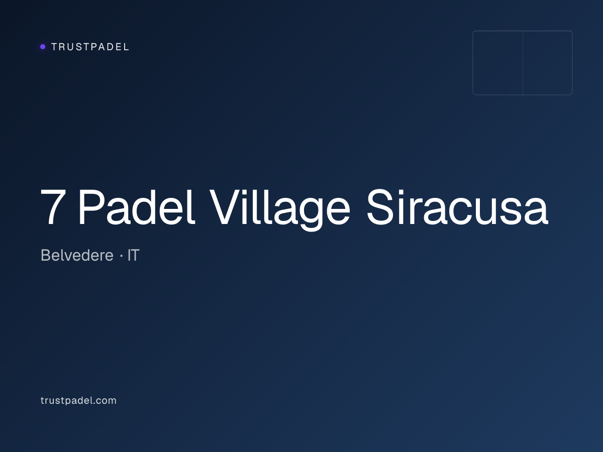 7 Padel Village Siracusa padel club