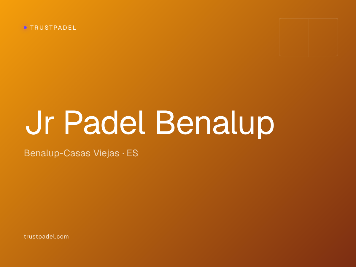 Jr Padel Benalup padel club