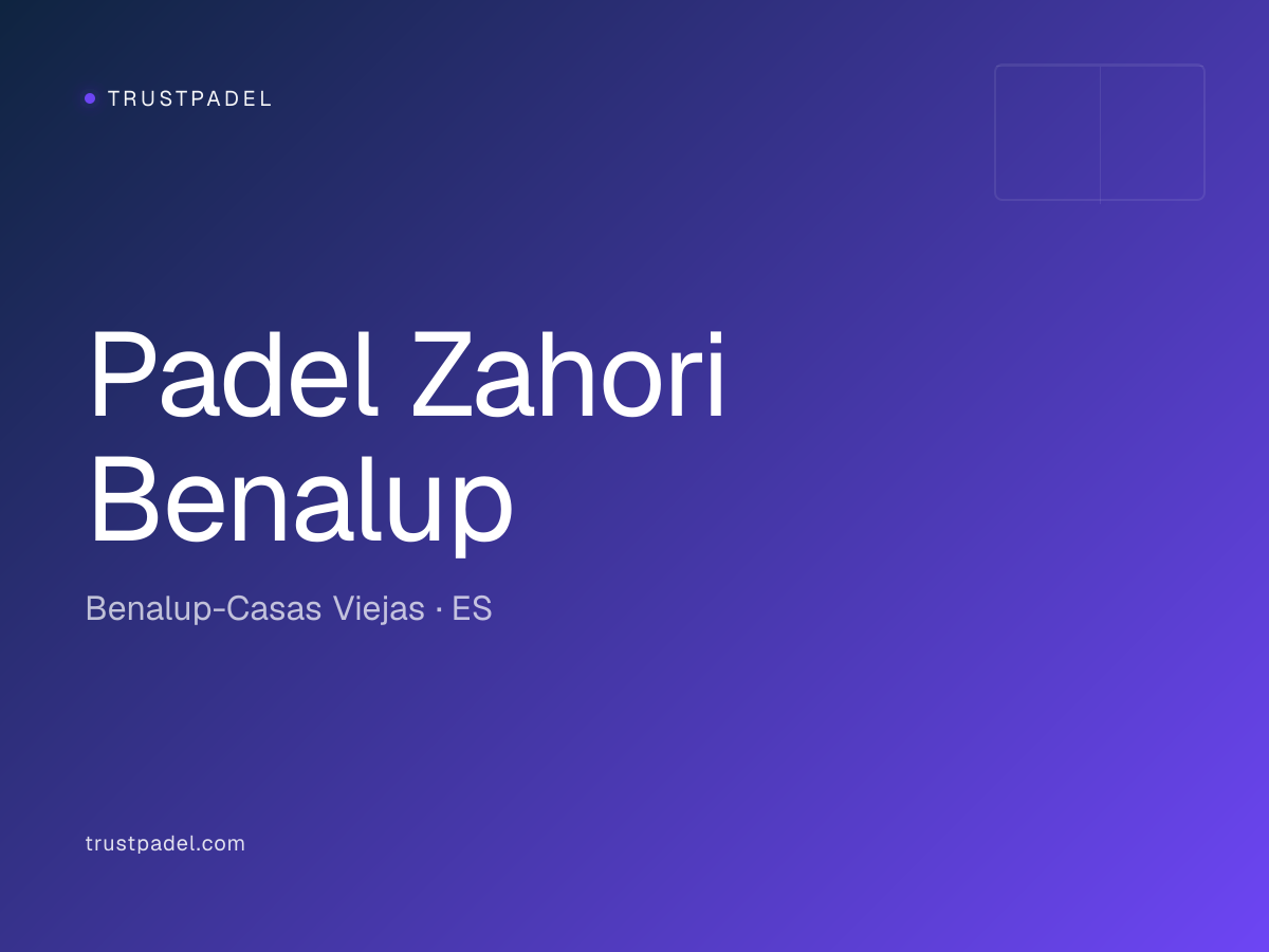 Padel Zahori Benalup padel club