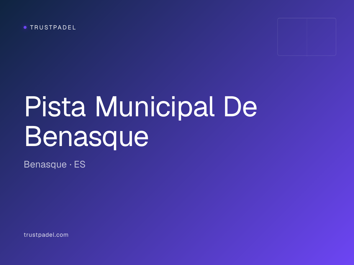 Pista Municipal De Benasque padel club