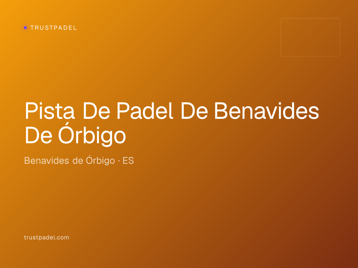 Pista De Padel De Benavides De Órbigo padel club