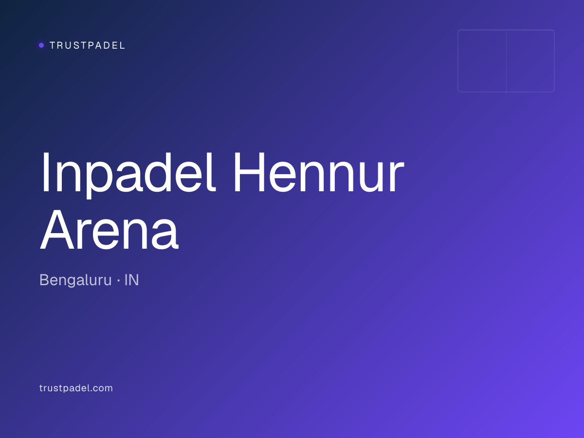 Inpadel Hennur Arena padel club