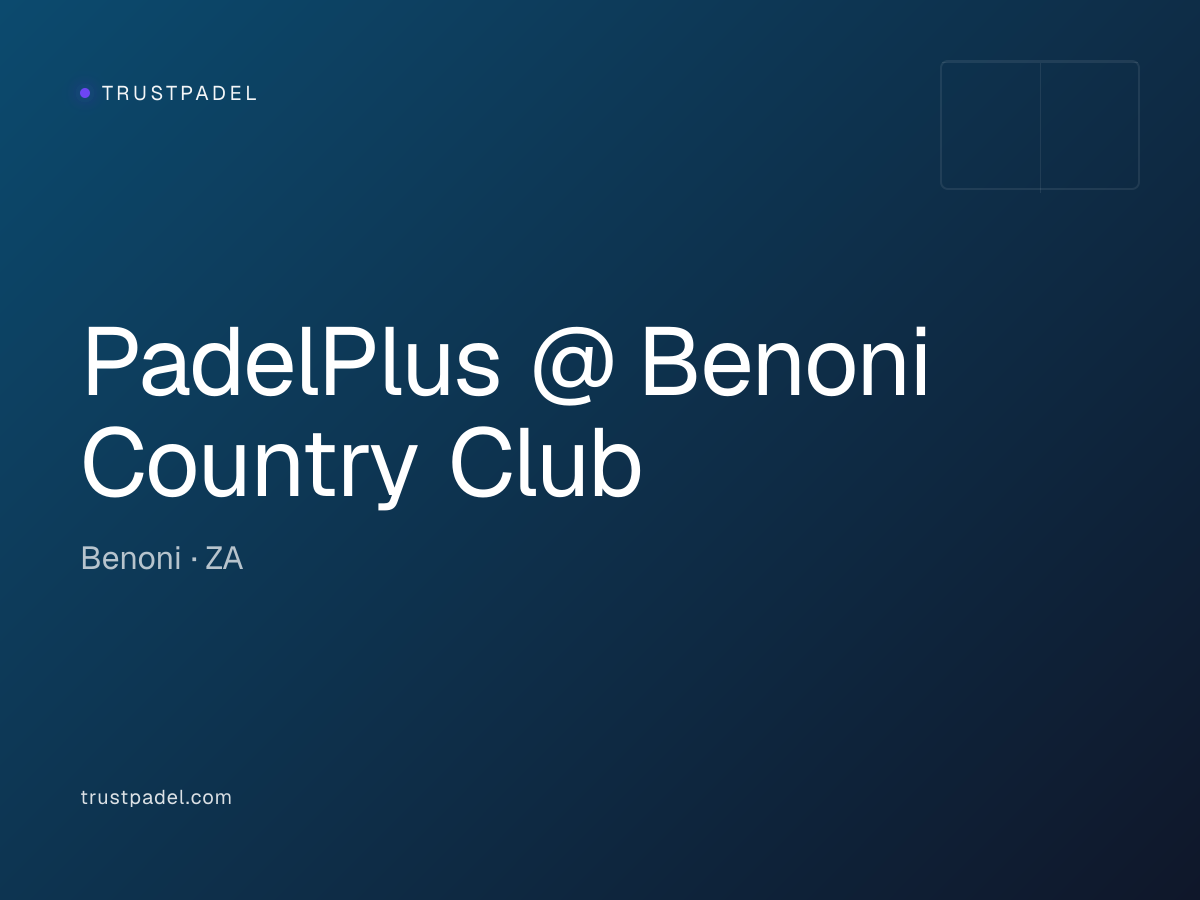 PadelPlus @ Benoni Country Club padel club