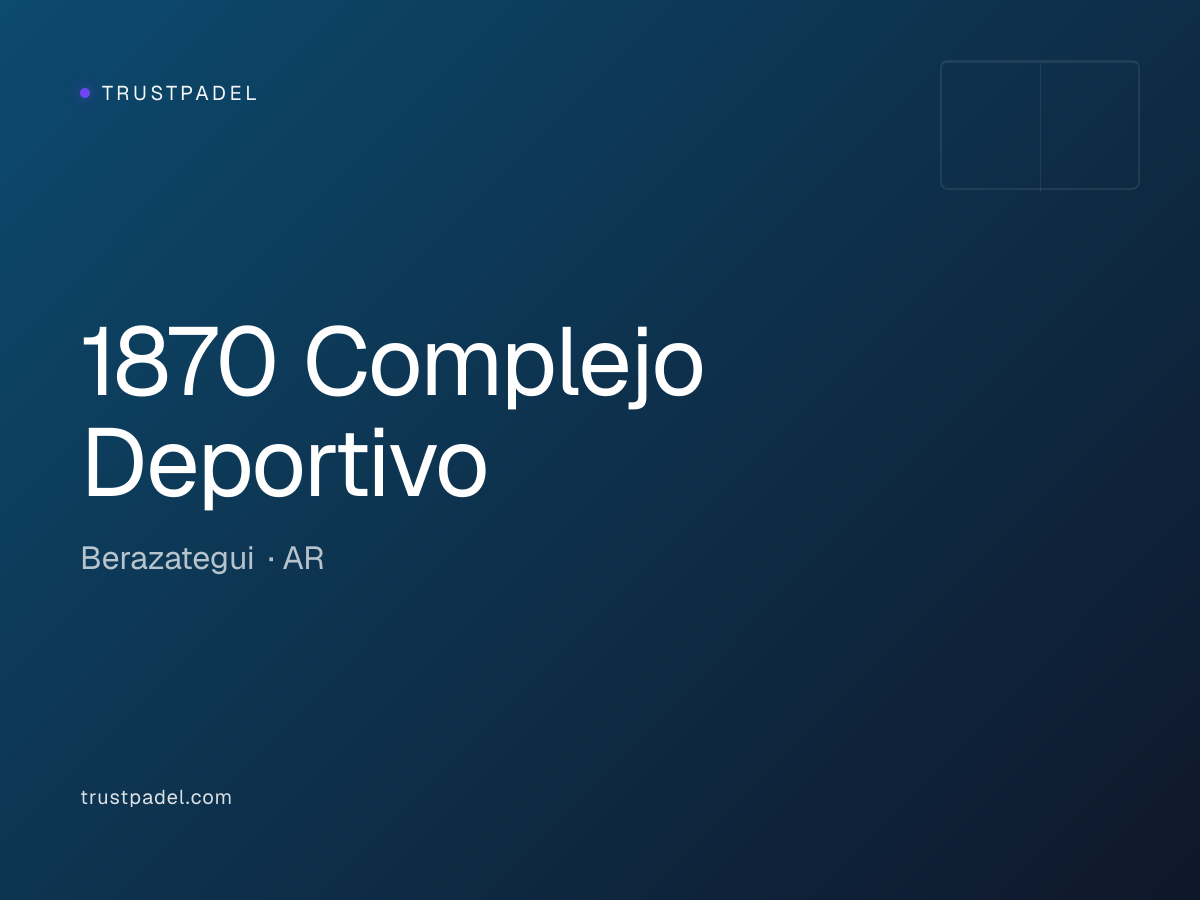 1870 Complejo Deportivo padel club