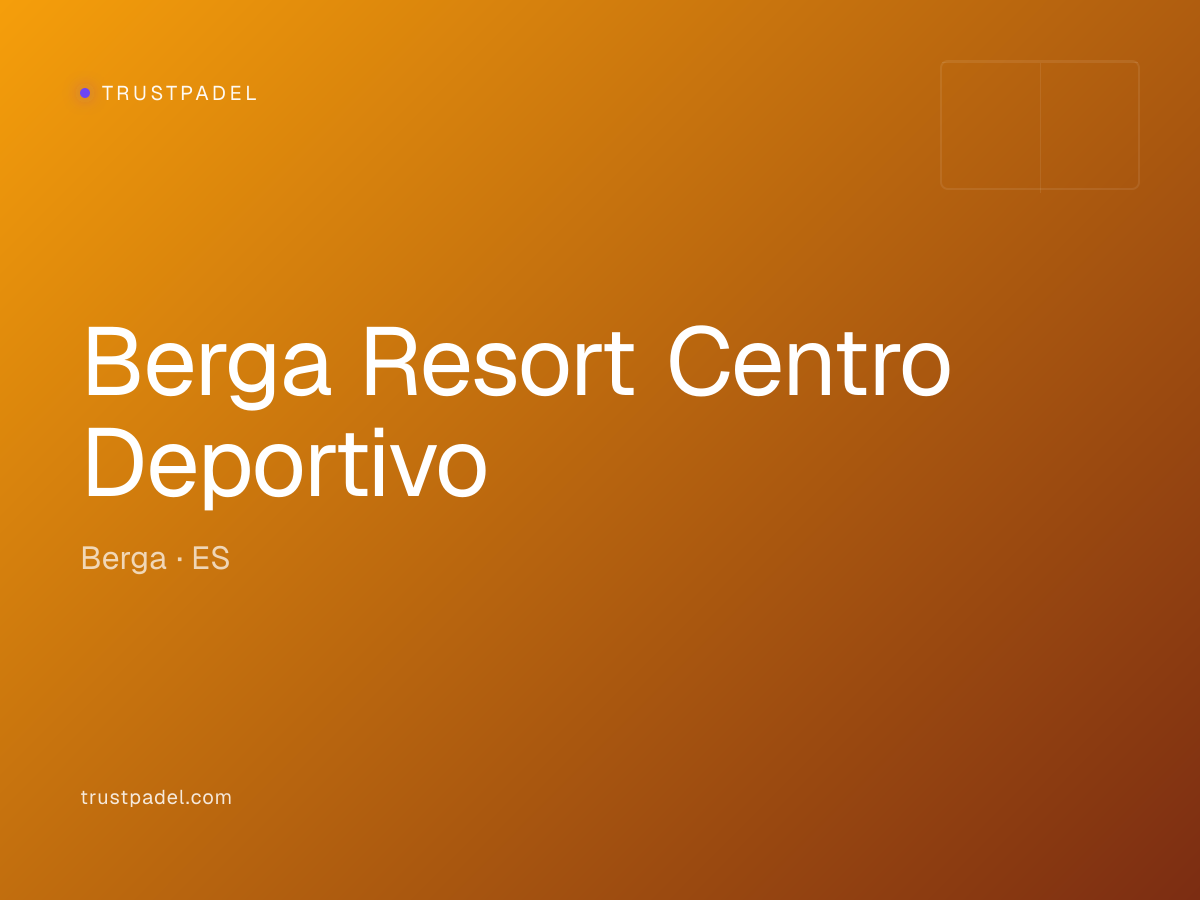 Berga Resort Centro Deportivo padel club