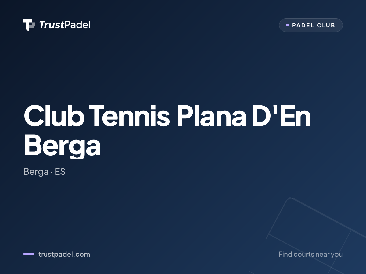 Club Tennis Plana D'En Berga padel club