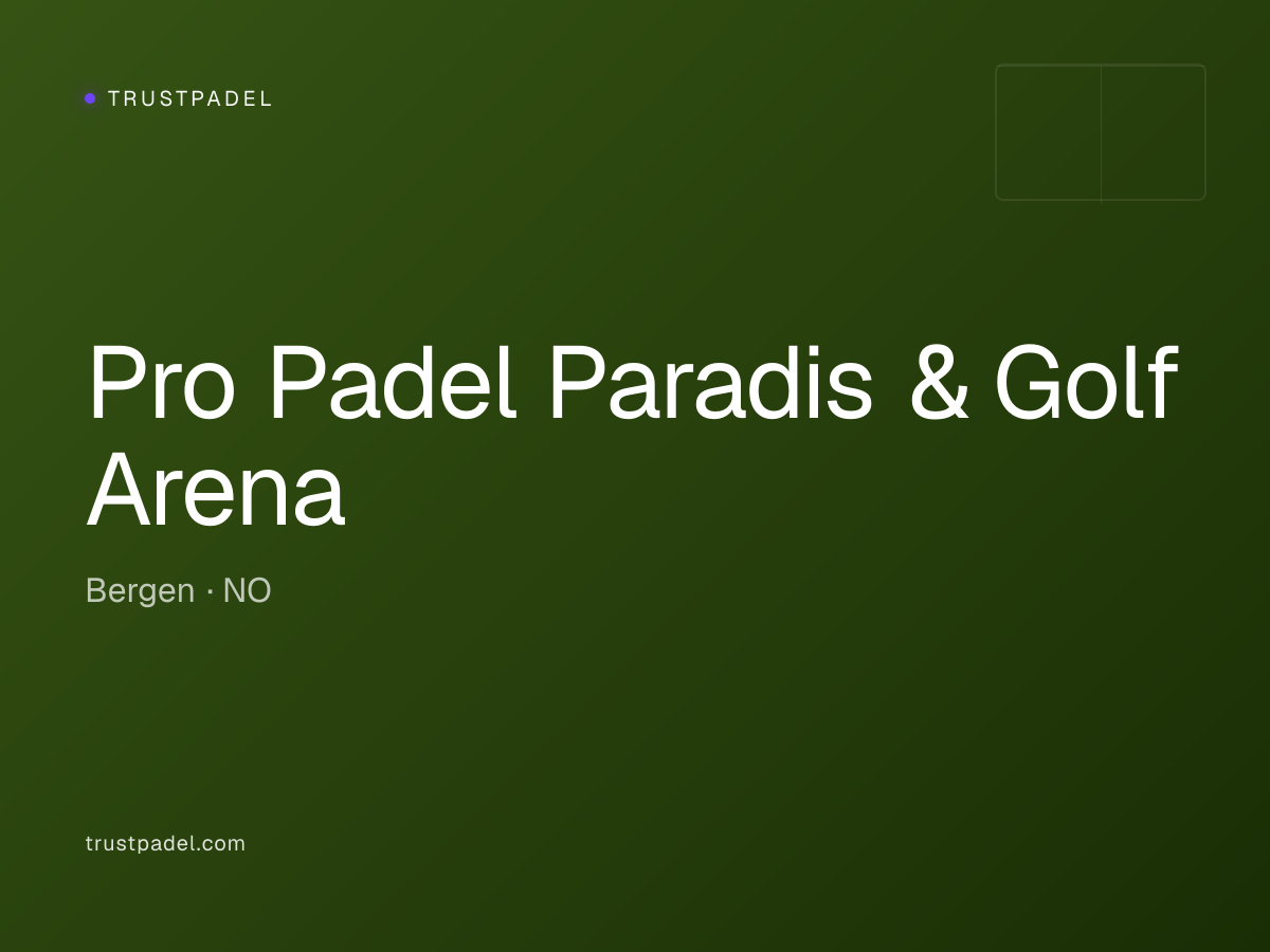 Pro Padel Paradis & Golf Arena padel club
