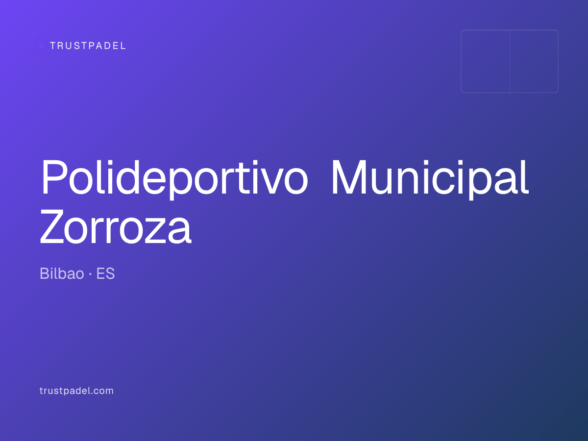 Polideportivo Municipal Zorroza padel club