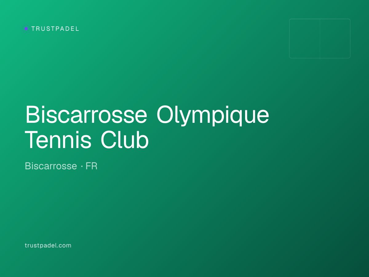 Biscarrosse Olympique Tennis Club padel club