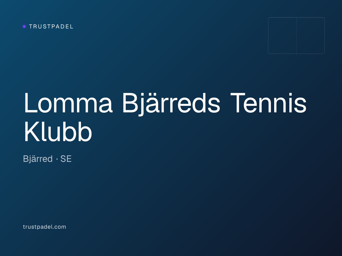 Lomma Bjärreds Tennis Klubb padel club