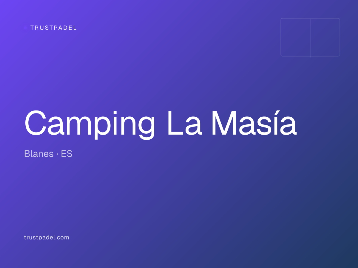 Camping La Masía padel club