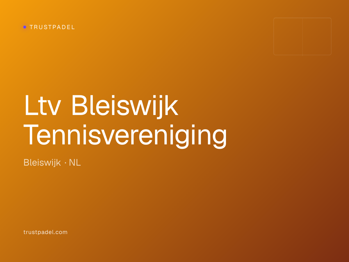 Ltv Bleiswijk Tennisvereniging padel club