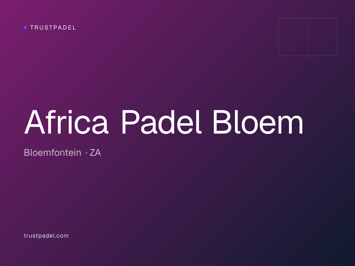 Africa Padel Bloem padel club