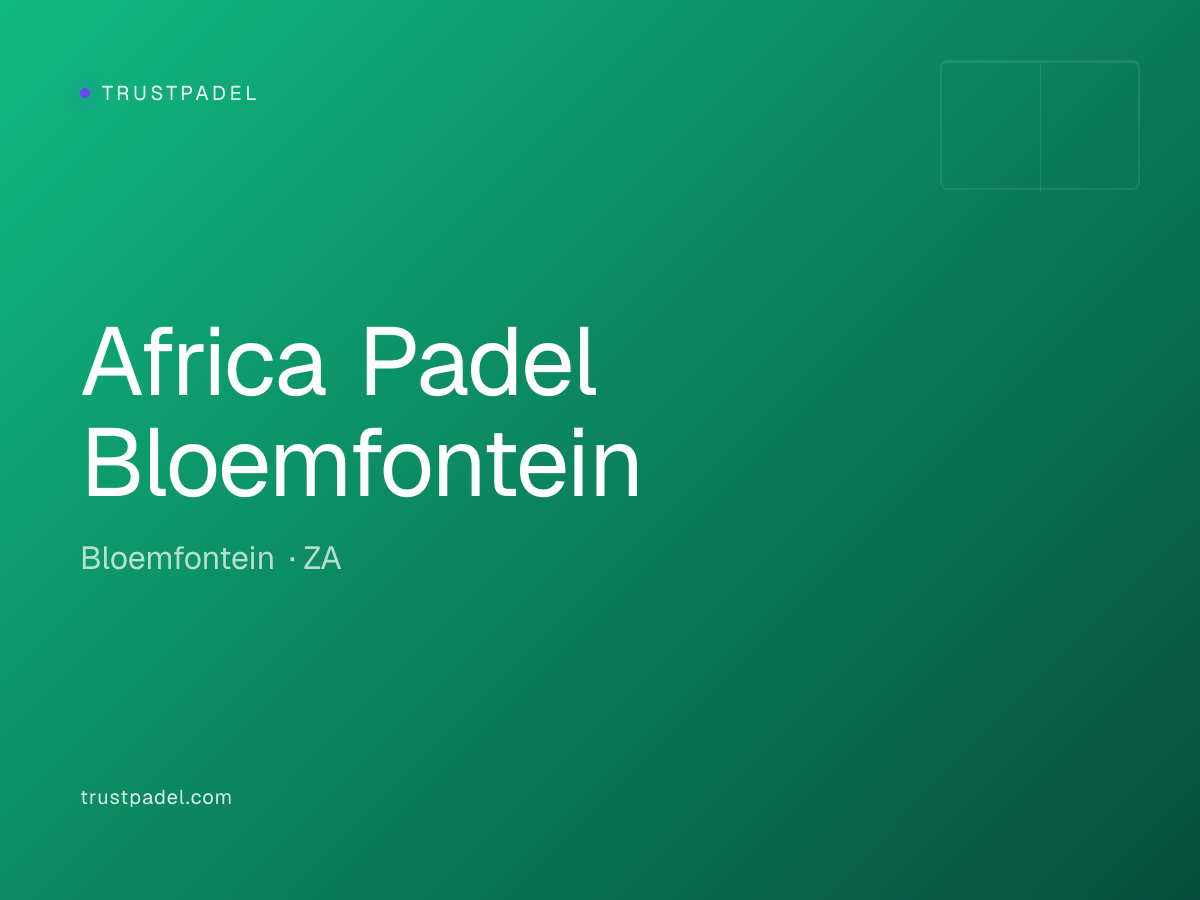Africa Padel Bloemfontein padel club