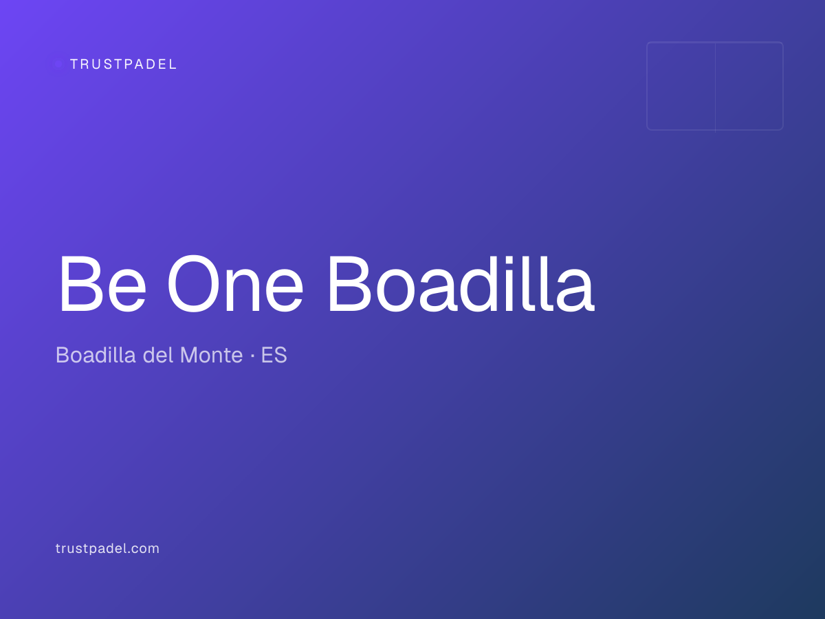 Be One Boadilla padel club