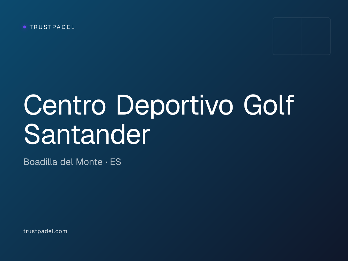 Centro Deportivo Golf Santander padel club
