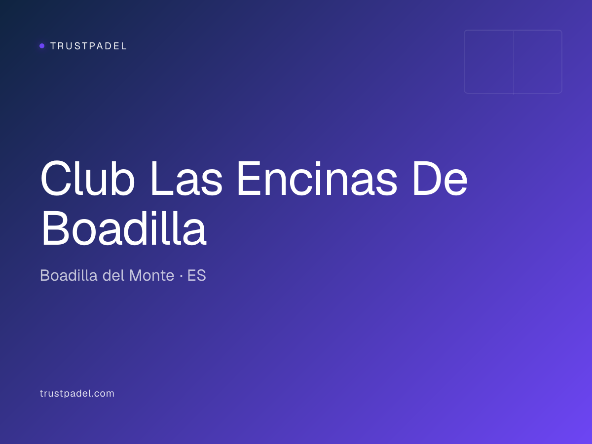 Club Las Encinas De Boadilla padel club